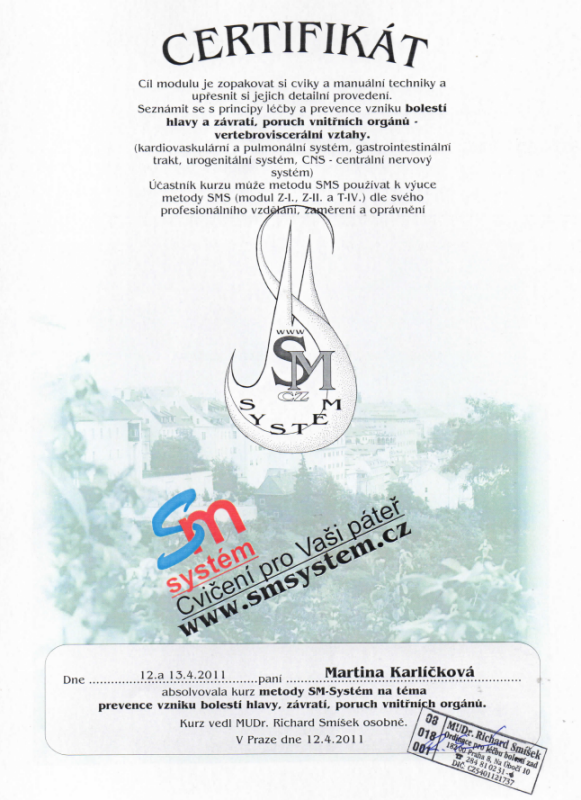 SM certifikát 5